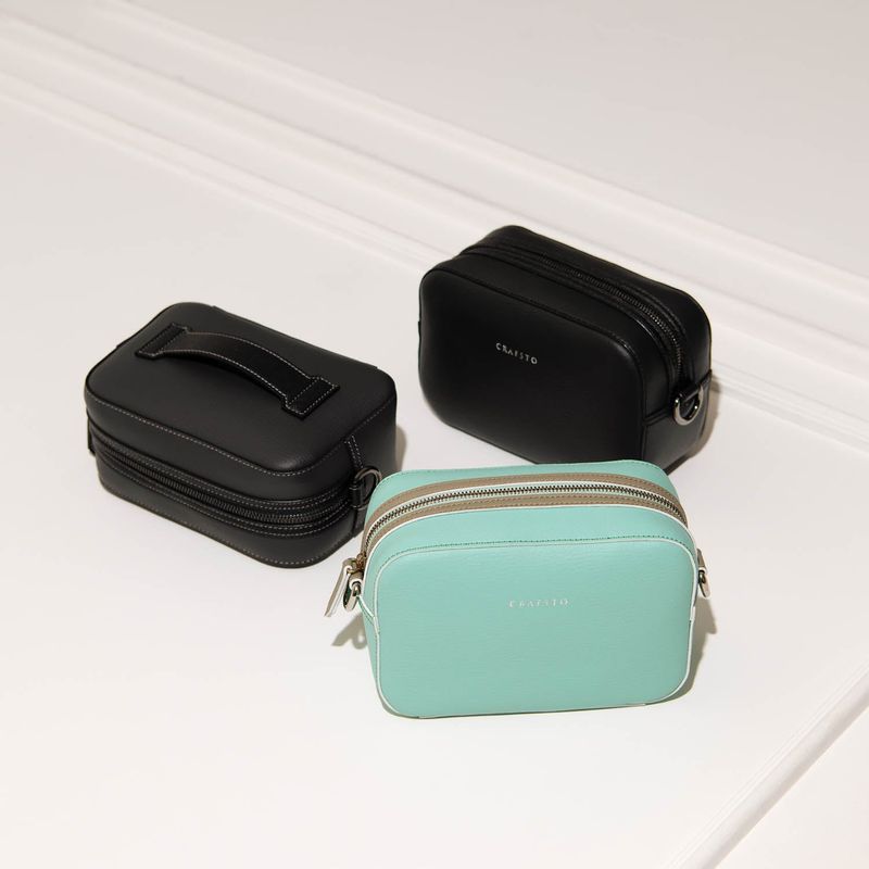 Mushroom Leather Travel Pouch