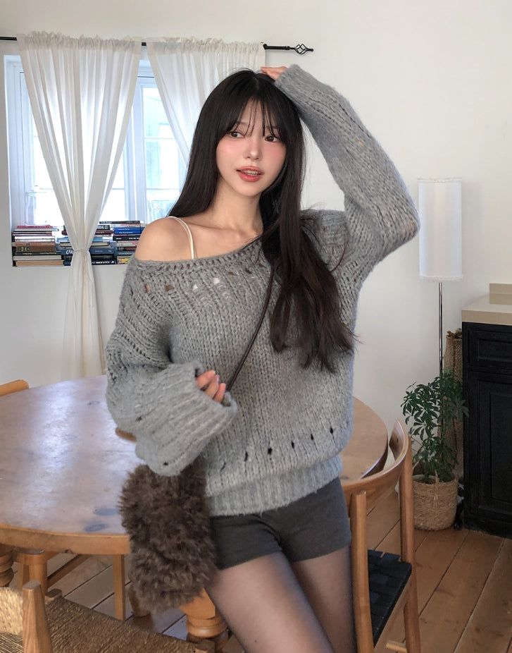 Chewy Shearling Fur Toggle Crossbody Bag
