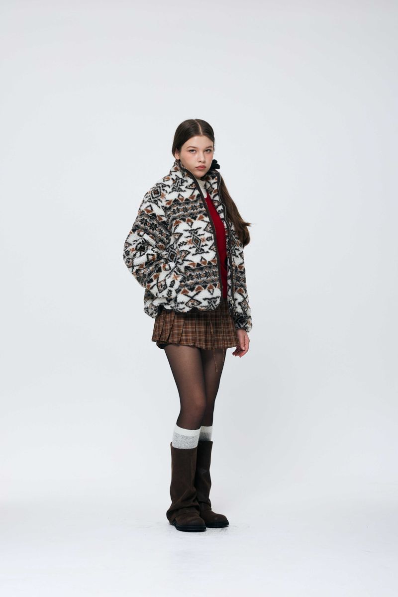 NORDEN FLEECE JACKET / BROWN