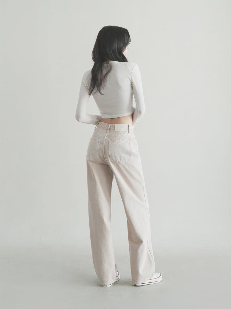 W104 DYEING WIDE PANTS_BEIGE