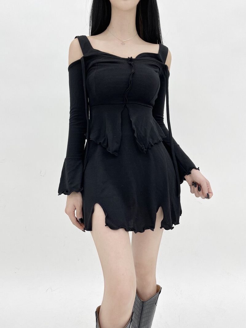 793. Kira halter off slit mini ops (2color)