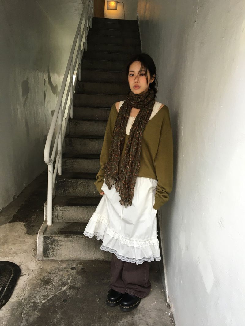 Pudding Ruffle Skirt (2color)