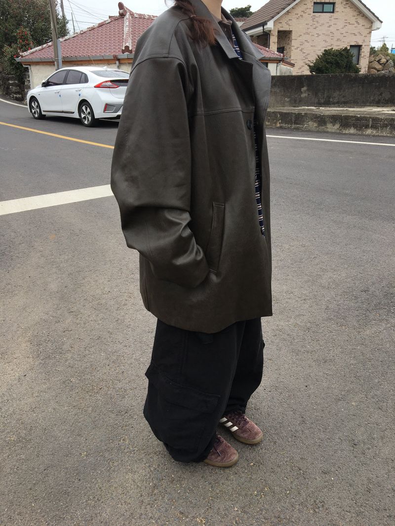 ラジオレザーハーフジャケット