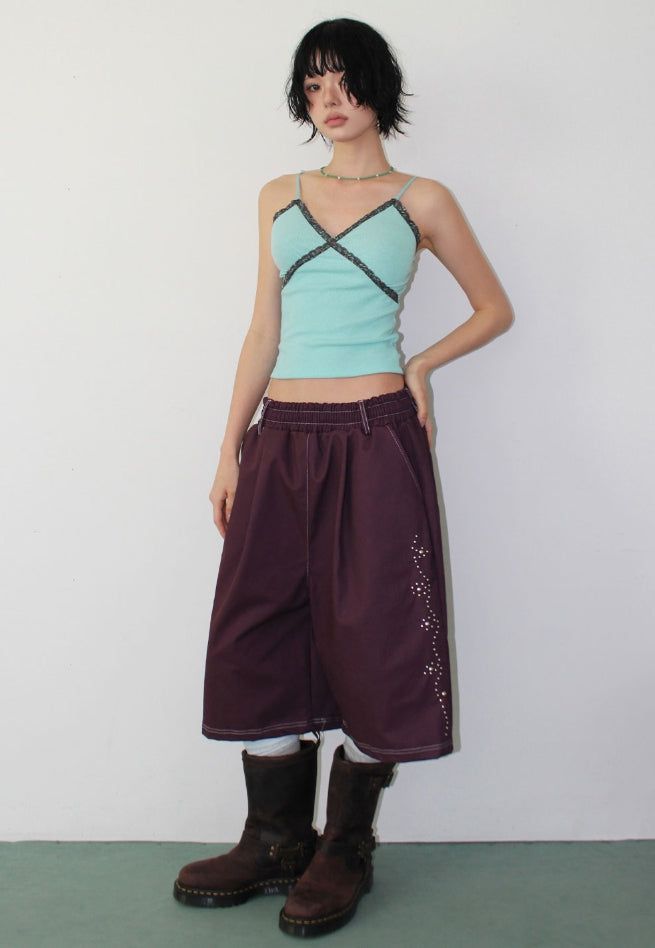 STUD LINE BERMUDA PANTS