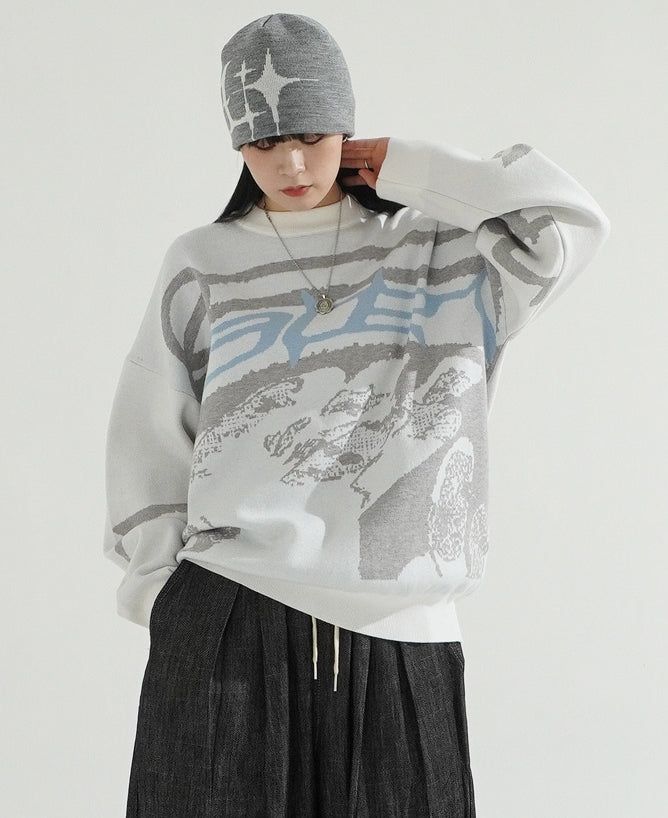 KIXI（キッシー）の「Munch Graphic Wool Pullover knit（Tops）」