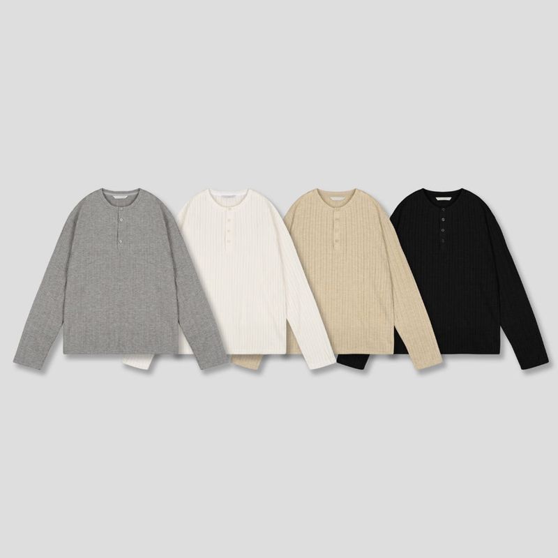 LMN Leversy 4 Button Round Long Sleeve (5 colors)