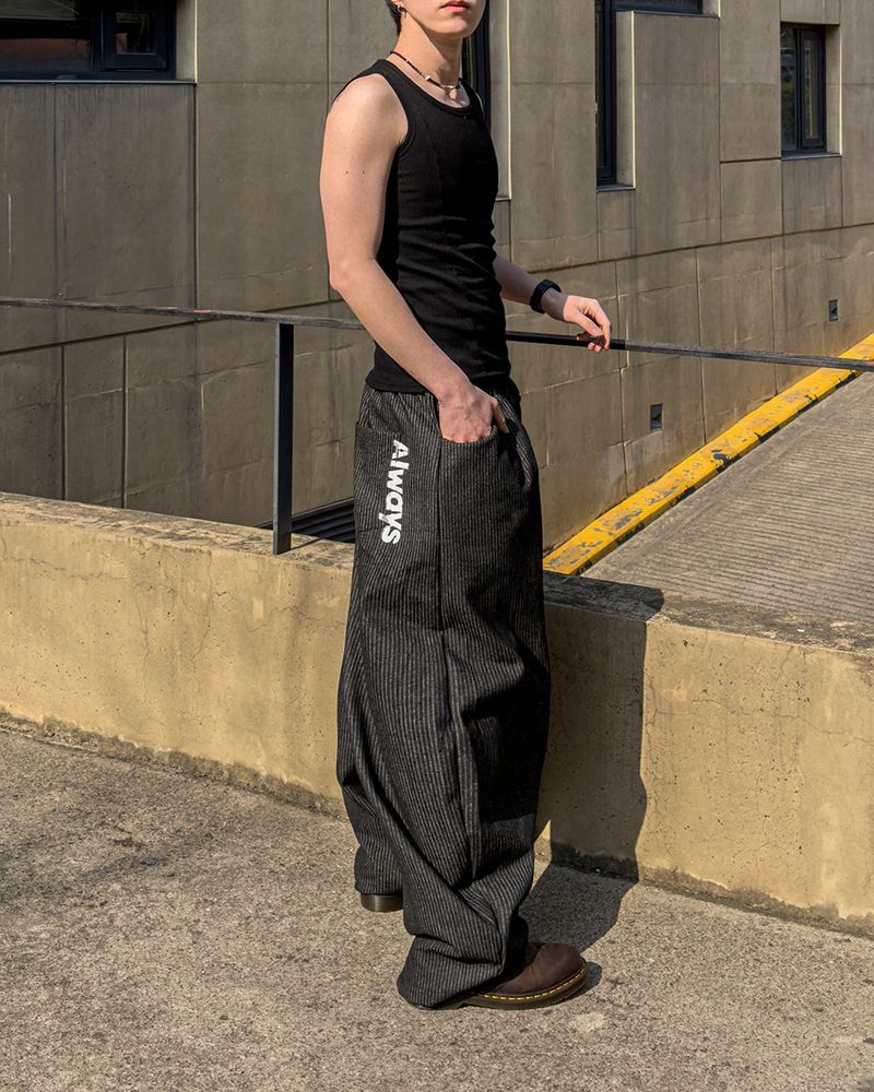 Waze Stripe Curved Denim