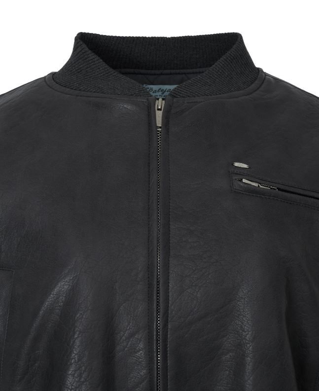 Crop Leather Bomber Jumper