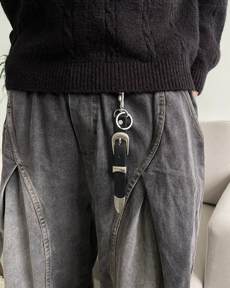 Leather Belt Keyring