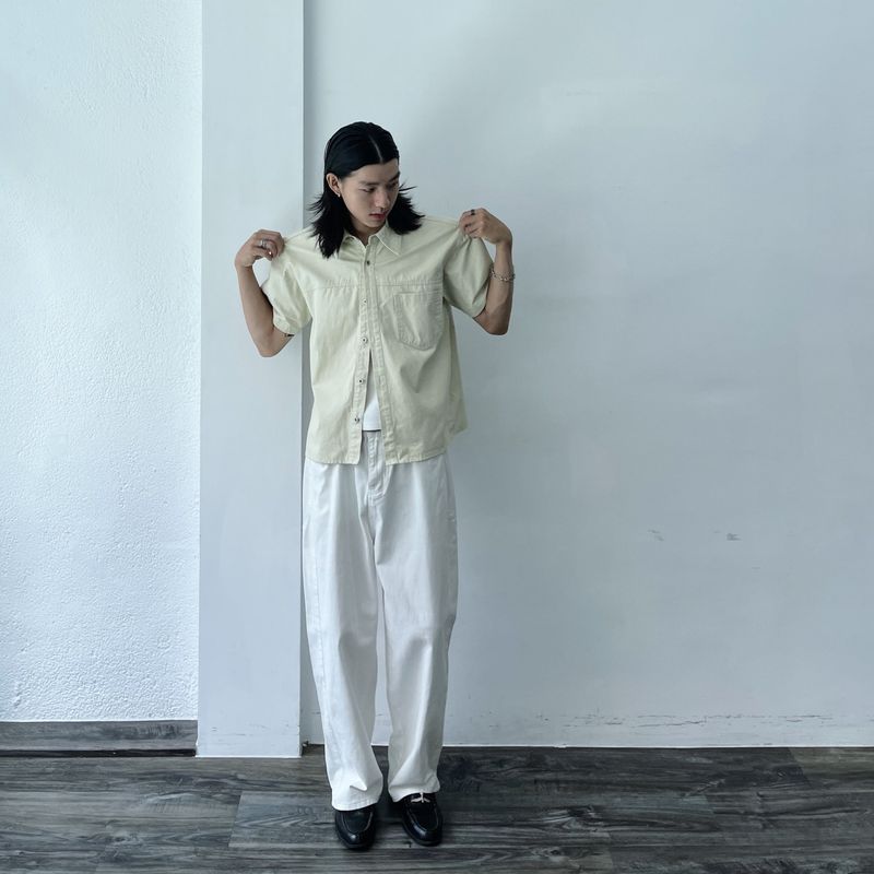 Ivory White Wide Trousers