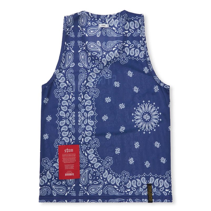 Mesh Oversized Sleeveless Paisley