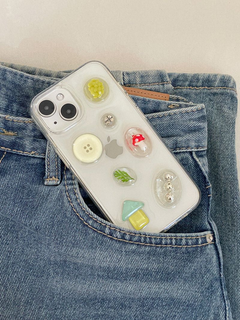 [MADE] Summer vacation button mushroom fruit resin cell phone case