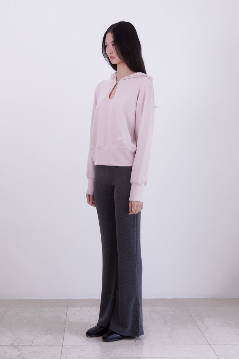 Classic slit Bootcut Pant (CHARCOAL)