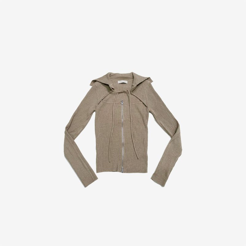 Meran Wool Two Way Knit Cardigan