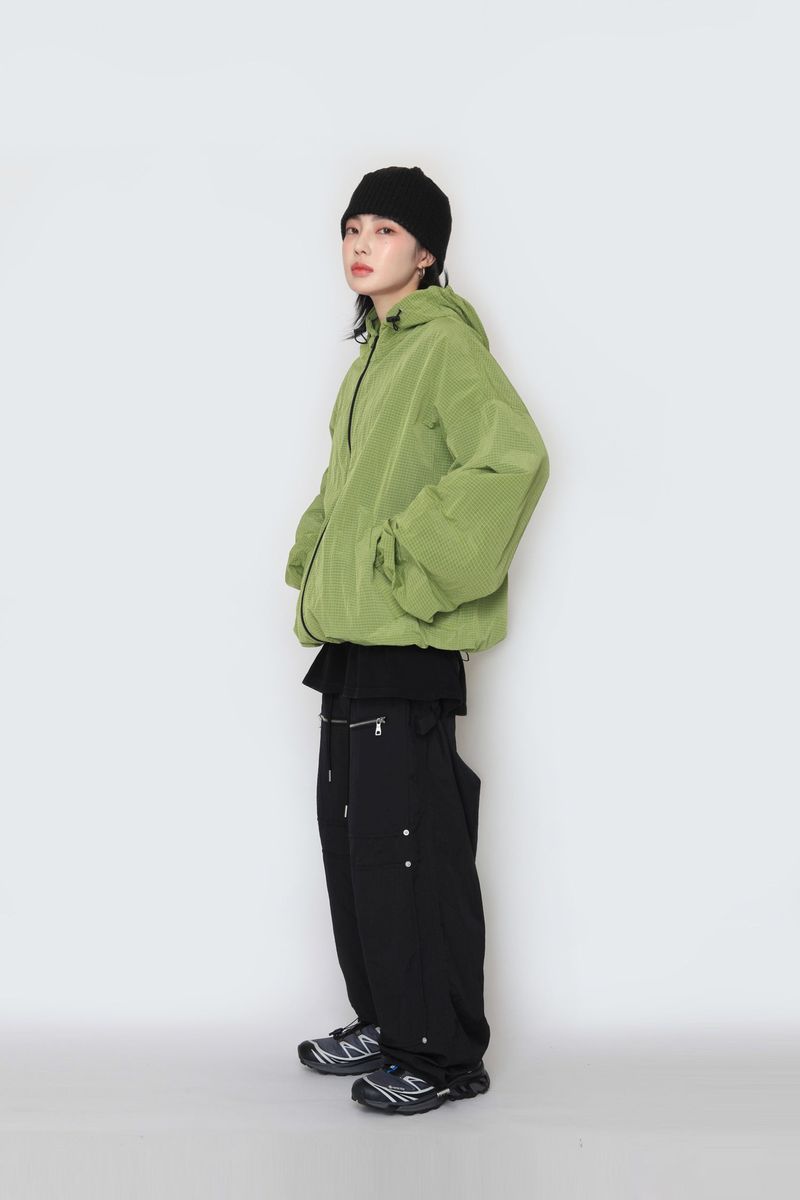 nylon ribat zipper pants
