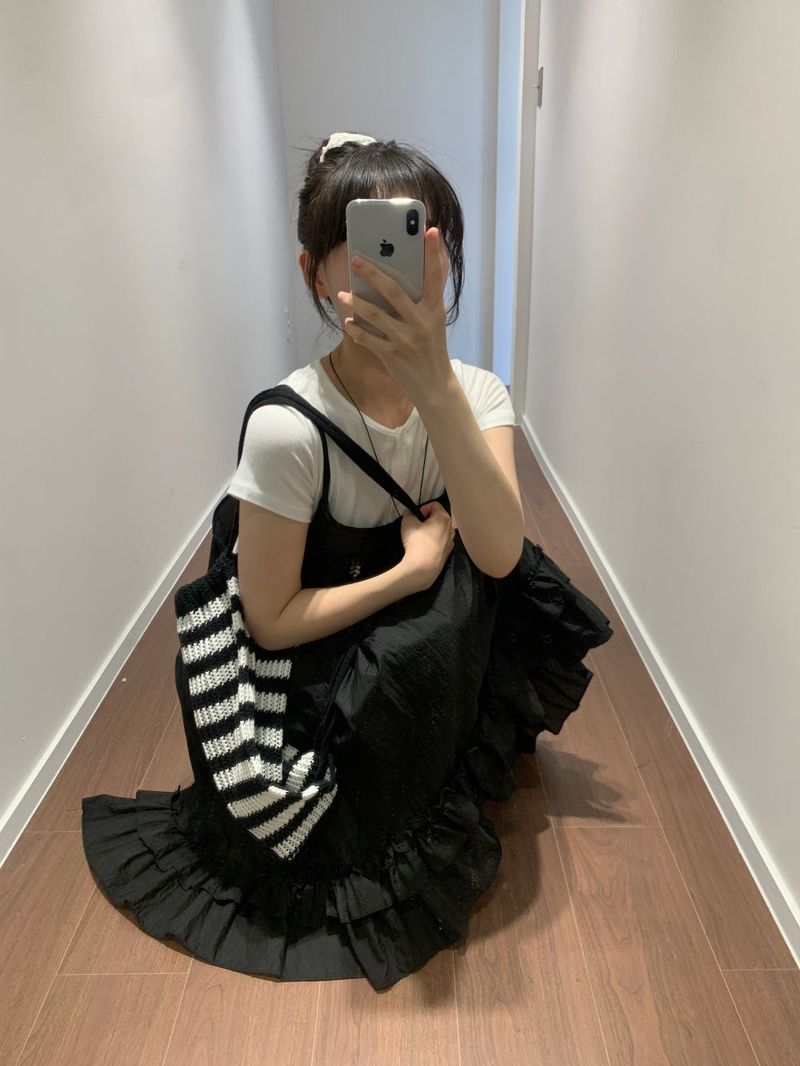 Knit String Backpack (2color)