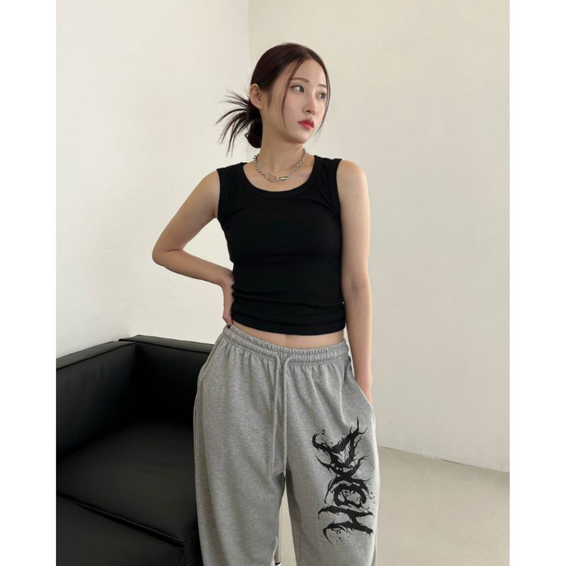 STREET LOGO LONG WIDE PANTS 2COLOR