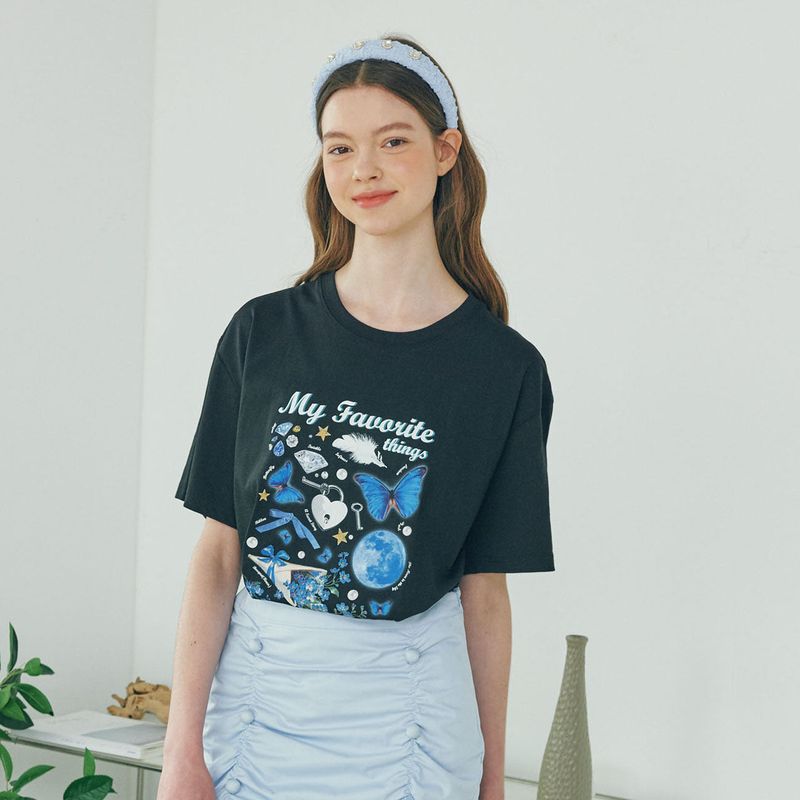 My Favorite Things T-shirt - BLACK