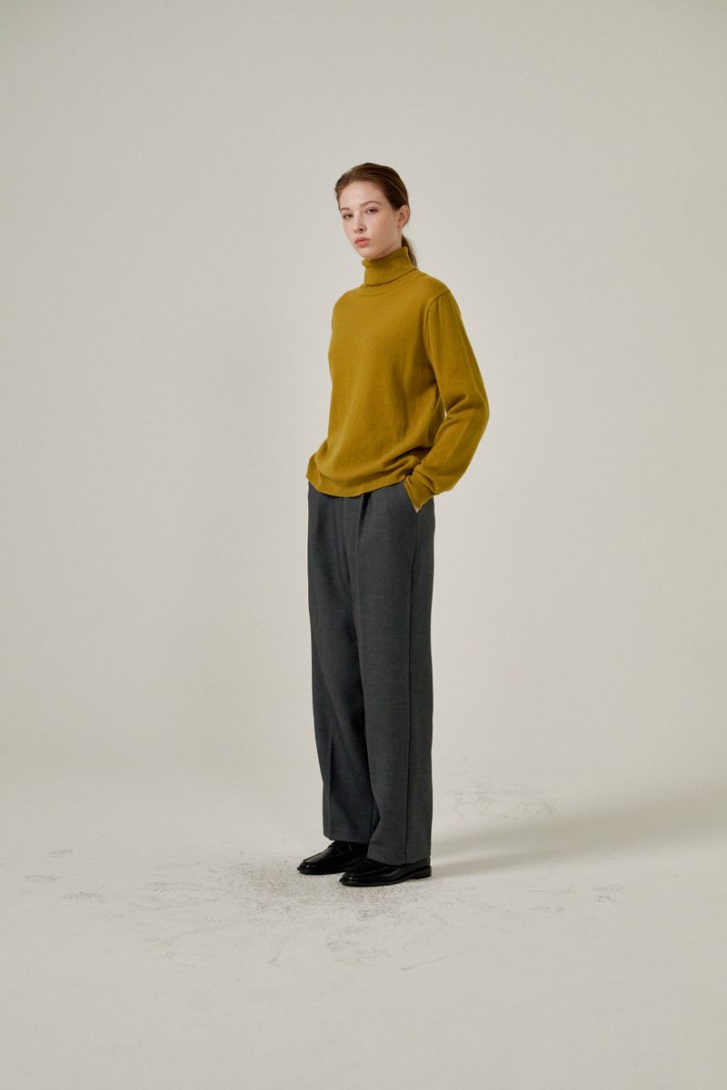 Semi wide pants (Dark grey)