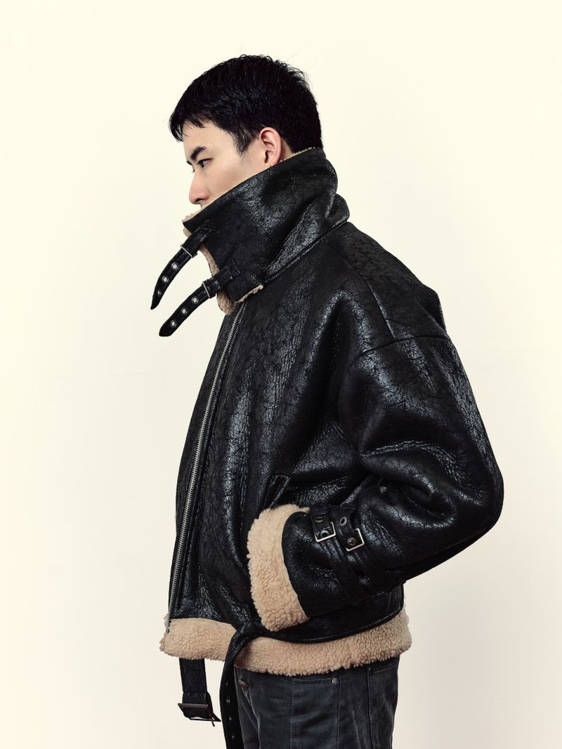 MEN - EDRAS - Faux Shearling Pilot Jacket