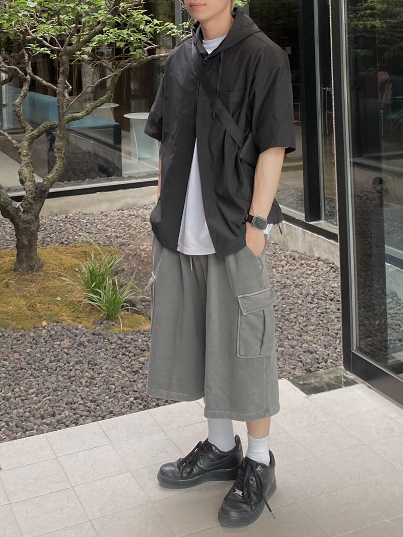 Pigment Sweat Cargo Half Pants 3C
