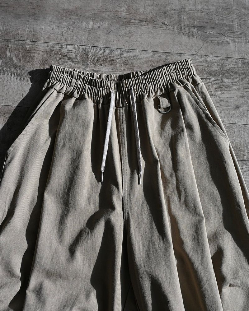 DRW D-RING ONE TUCK BALLOON PANTS BG 