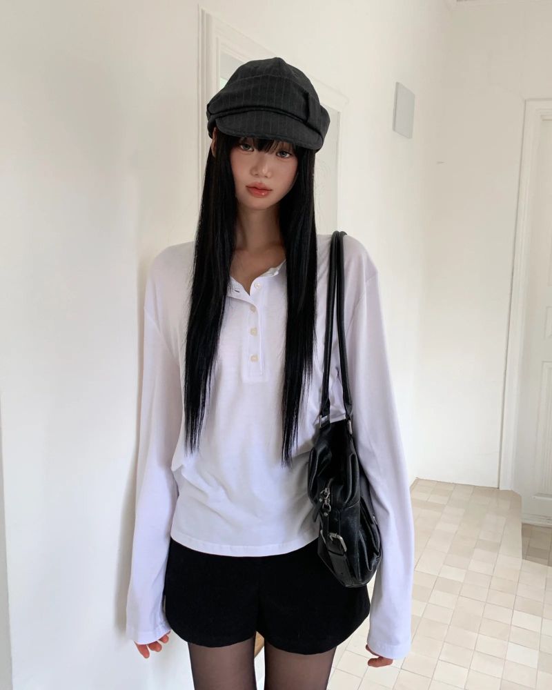 [ORIGINAL] Bath Slit Long-Sleeve T-Shirt