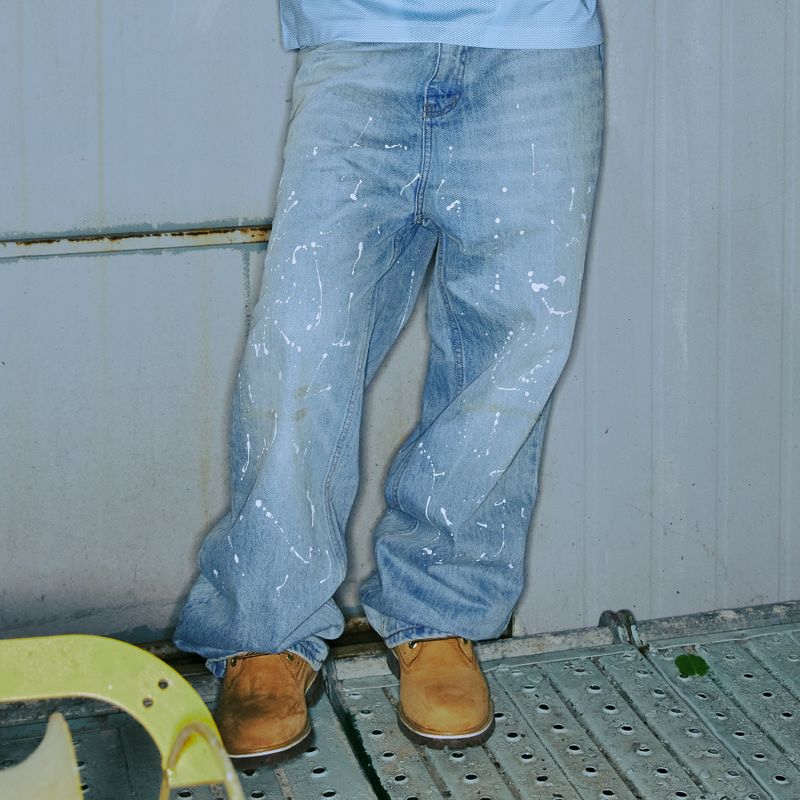 ROMANTIC CROWN(ロマンティッククラウン)の「SPLASH PAINTING DENIM PANTS(Pants)」