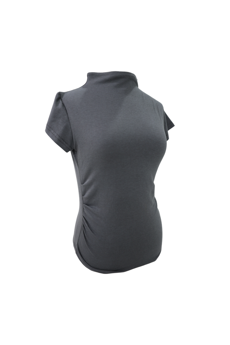 Half neck shirring T (3color)