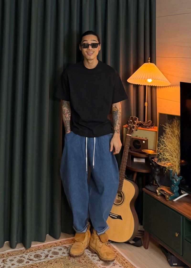 Denim Balloon Baggy Pants 2COLOR