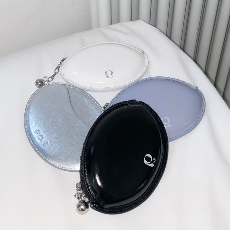 ball chain egg card wallet (blue)