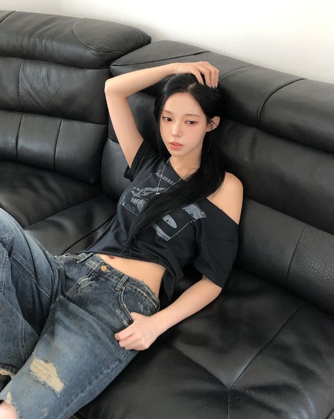 Tiu Damaged Bootcut Denim Pants