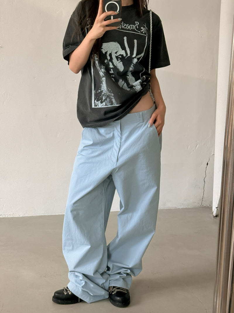 cotton wide chino pants