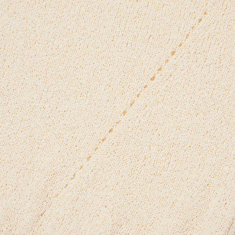 COLLECTION HALF SLEEVE CROP KNIT [IVORY]