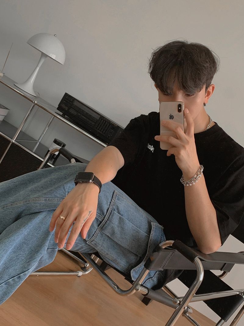 ASCLO Washed Denim Cargo Pants