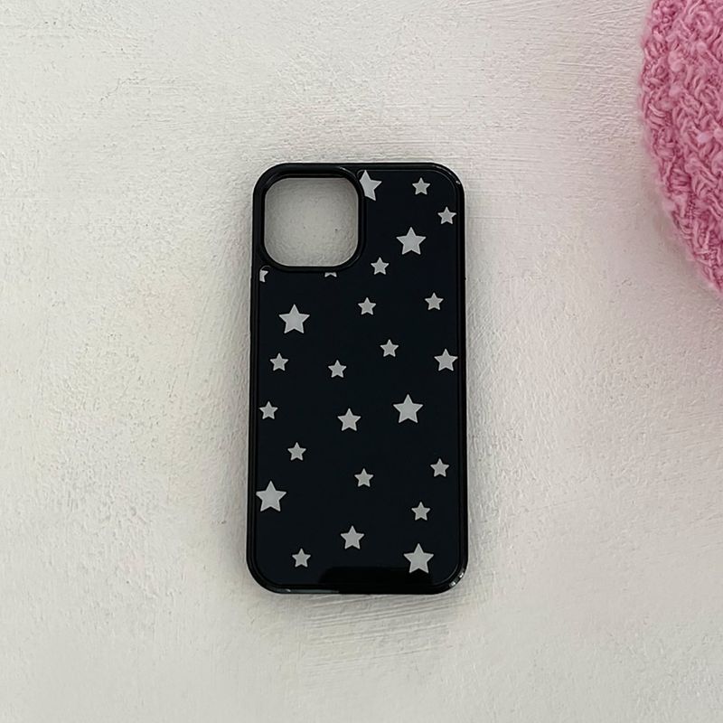 star glossy glass bumper case