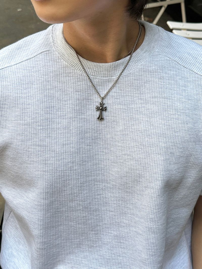 lemenne（ルメンヌ）の「LMN アンダーソンリバーシブルクロスネックレス (シルバー)（アクセサリー）」