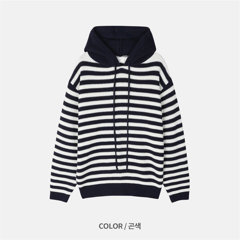 Rush Striped Hooded Knit (3 Colors)
