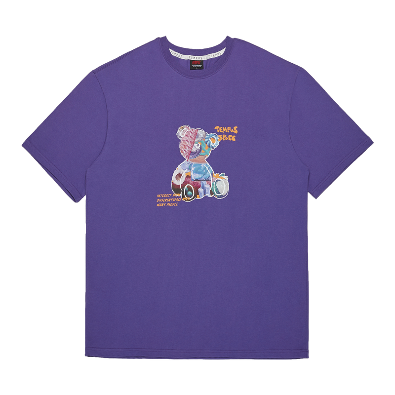 TEMPUSSTUDIO（テンプススタジオ）の「SPACE BEAR BIG LOGO T-SHIRTS [PURPLE]（Tops）」