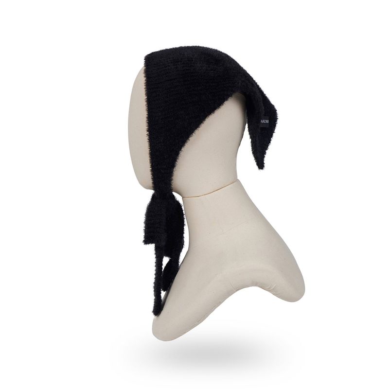 VARZAR Label Knit Bandana / Black
