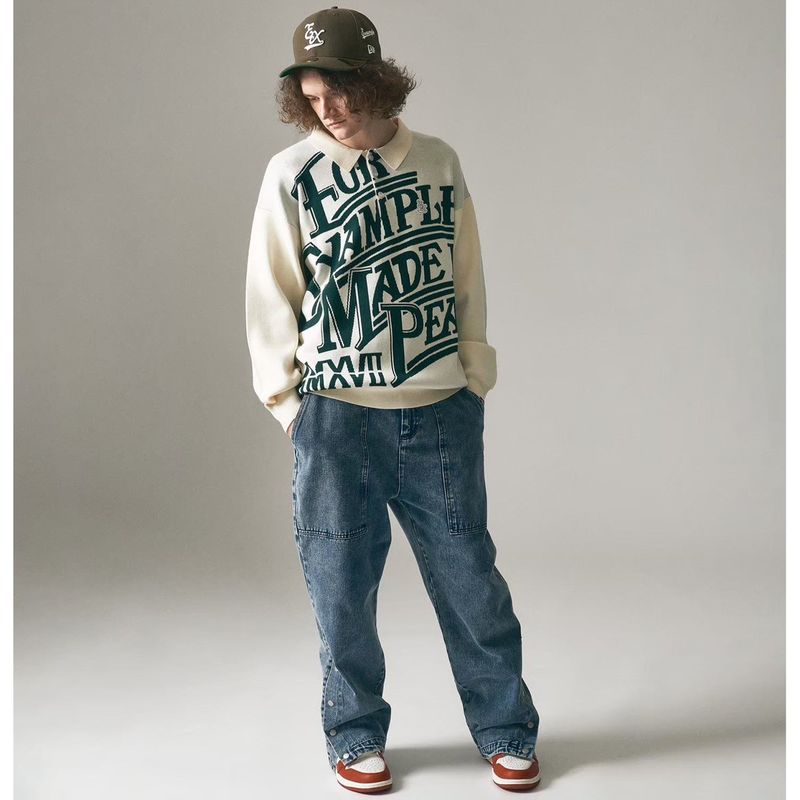 EXAMPLE（エグザンプル）の「EXAMPLE MADE IN PEACE POLO KNIT SHIRTS（Tops）」