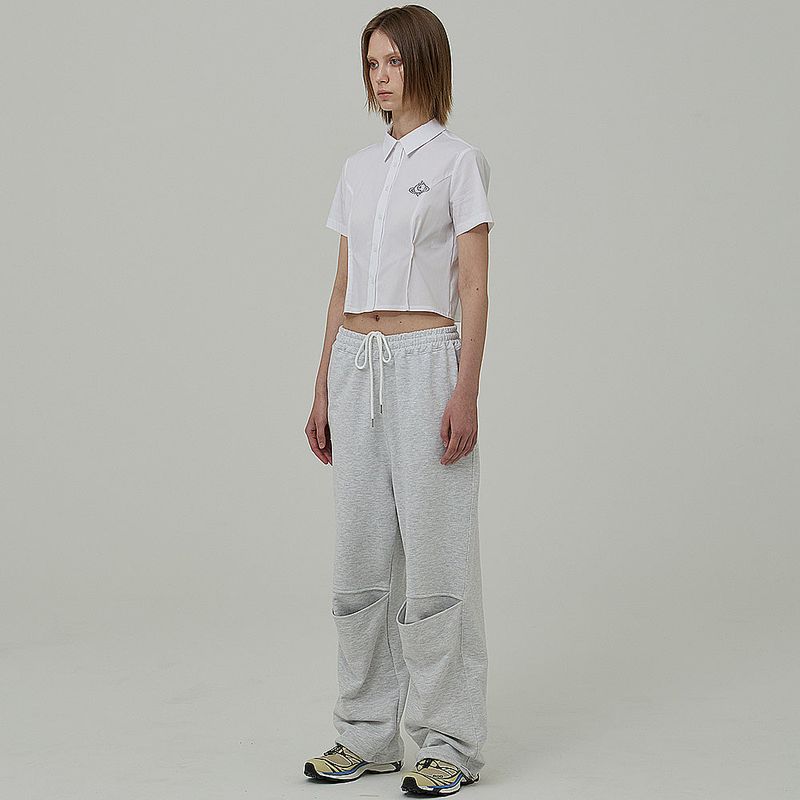 SLIT PANTS IN GREY
