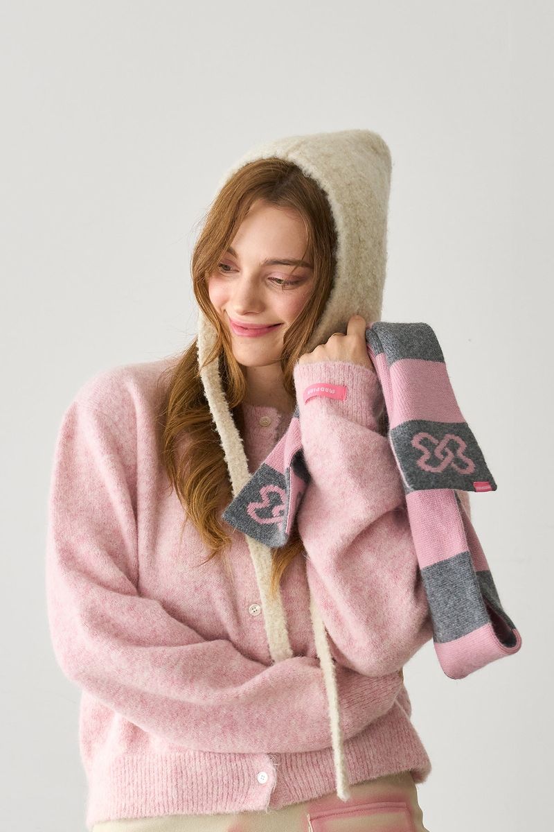 CLASSIC BUTTON CARDIGAN PINK