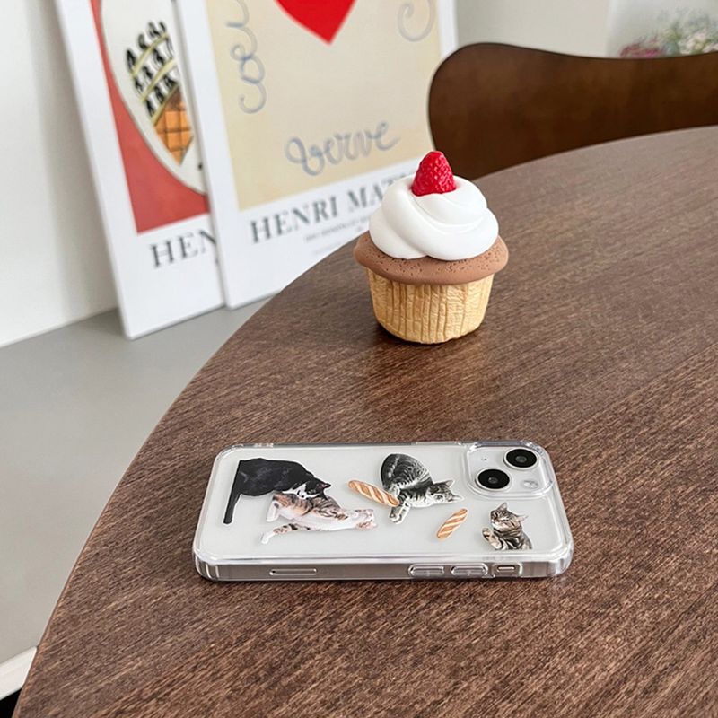 Cat and Baguette gel hard case