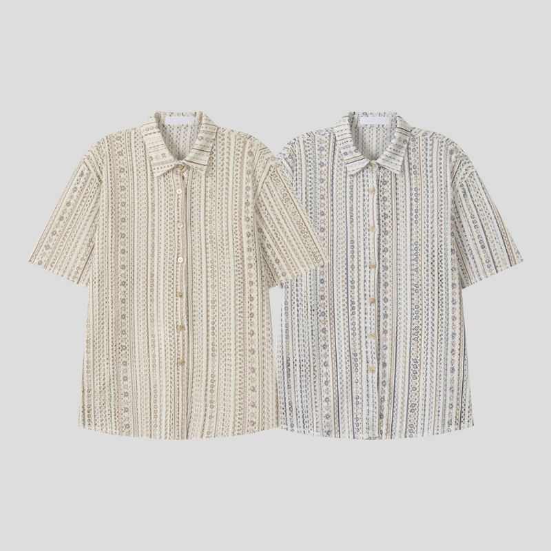 LMN Dio Flower Punching Short-Sleeved Shirt (2 colors)