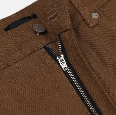 Back Button Wide Cotton Pants