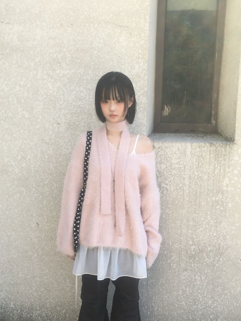 Love N Hairy muffler knitwear