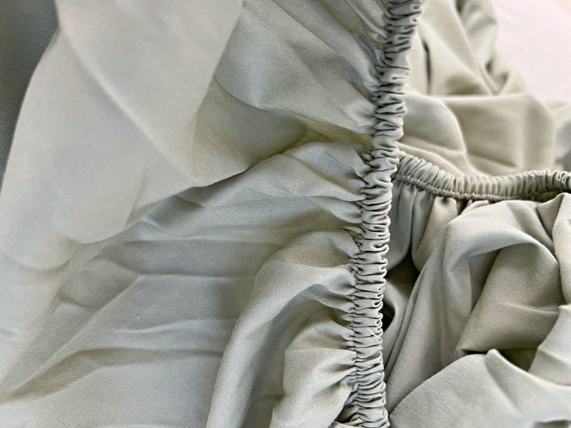Shirring ruffle light comforter set - Milky Green - Q