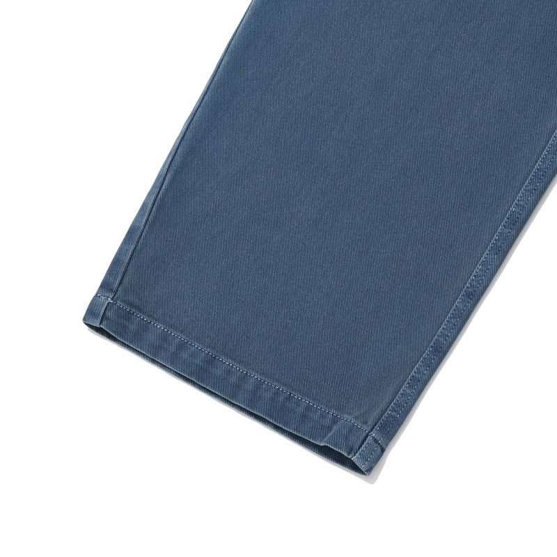 Latch tapered twill pants / Washed blue