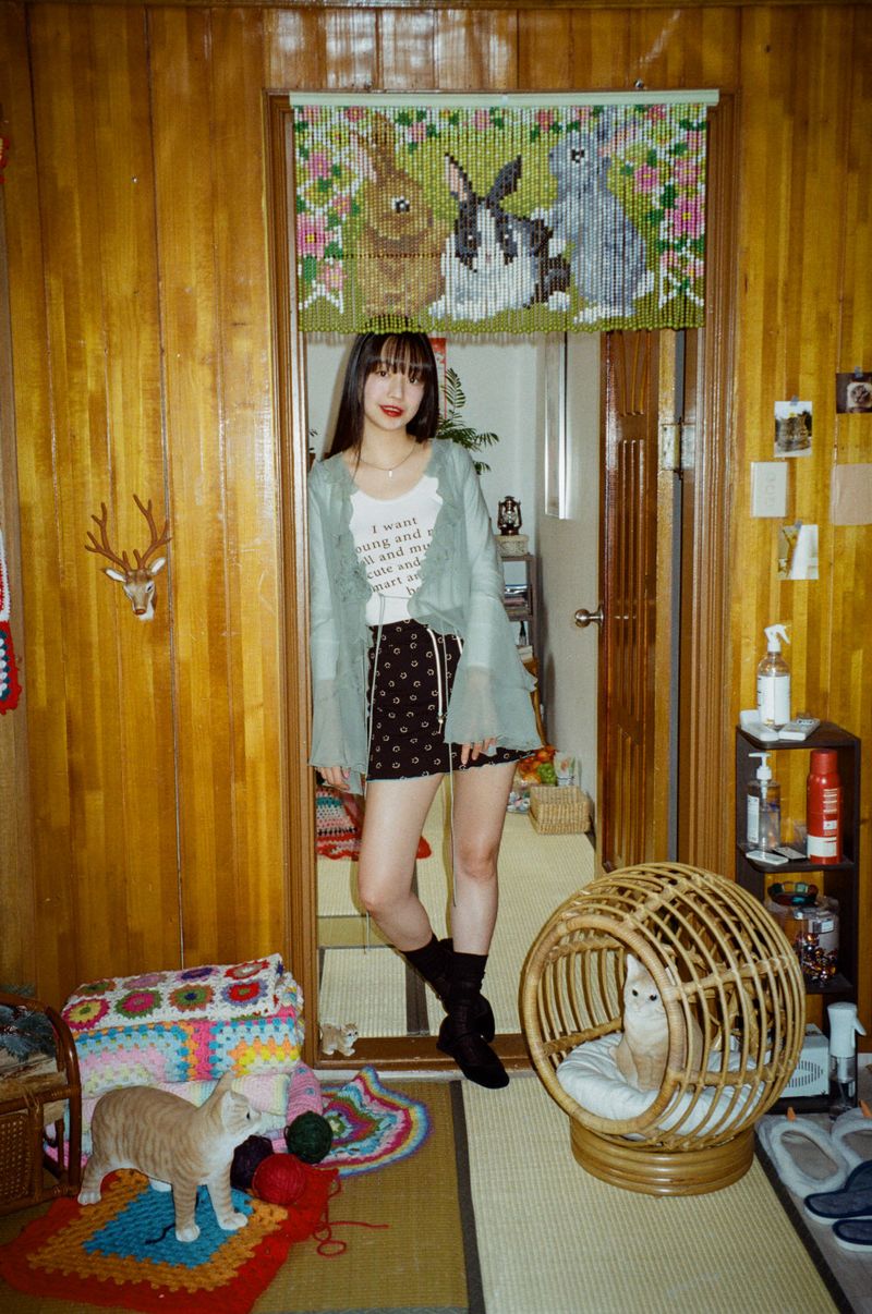 smile mini skirt black